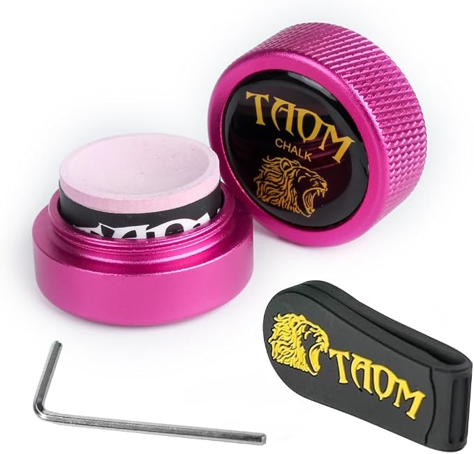 TAOM Pool Chalk Holder Round Shaped Practical Tool Billiards Accessories Magnetic Mini Chalk Tip Case Container Round Box Billiards
