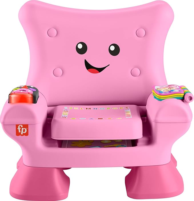 Fisher-Price Toddler Learning Toy Laugh & Learn Smart Stages Chair, Pink with Music Lights & Activities for Kids Ages 1+ Years