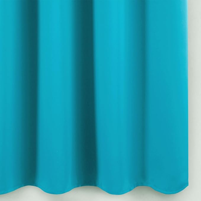 LEMOMO Blackout Curtains 66 x 72 Inch Long Teal Curtains Set of 2 Panels Room Darkening Curtains for Bedroom and Living Room