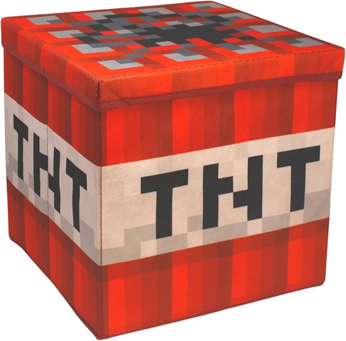 Large 14 x 14 Pixelated Box - 4 Pack | Birthday Party Supplies | Storage Decoration and Prop, Big Birthday Box | Storage Bin Chest With Lid Gift Accessory (4 Pack)