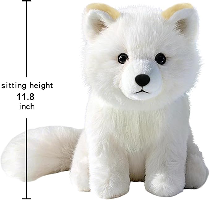 Arctic Fox Stuffed Animal – Cute Arctic Fox Plush Toy for Kids & Adults – Birthday Surprise & Room Decor –A Cuddly Companion for Everyday hugs and Bedtime
