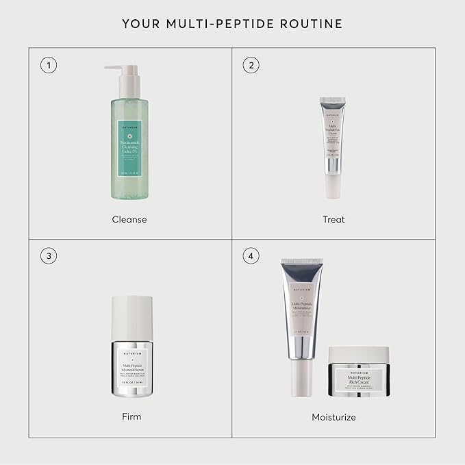 Naturium Multi-Peptide Eye Cream, Smoothing & Anti-Aging Skincare, with Squalene & Hyaluronic Acid, 0.5 oz