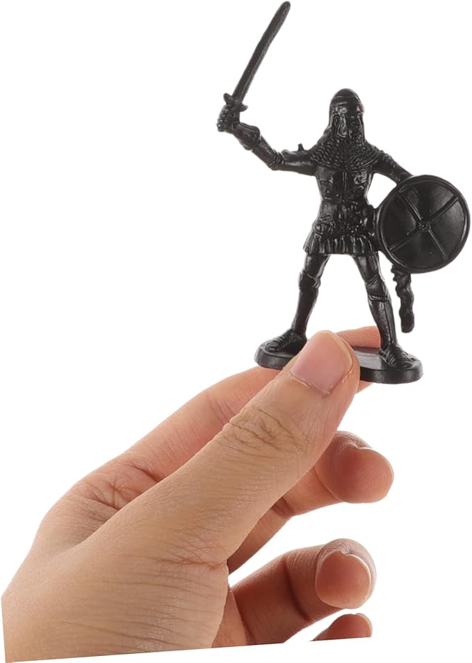 TOYANDONA 60-Piece Medieval Army Men Action Figures Set Miniature Knights and Soldiers for Boys for Castle Play and Imaginative Play