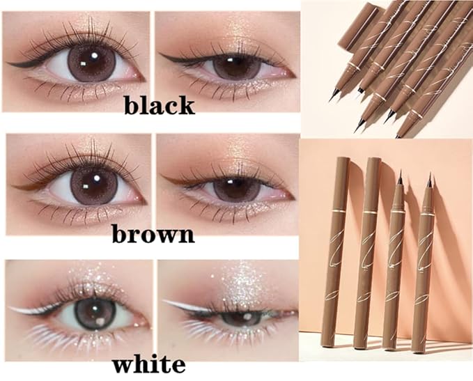 Liquid Eyeliner,Waterproof,Quick Drying,Smudge Resistant,Long Lasting,Precise All Day Eyeliner Makeup,High-Pigmented Liquid Eye Liner for Bold Looks (Brown)