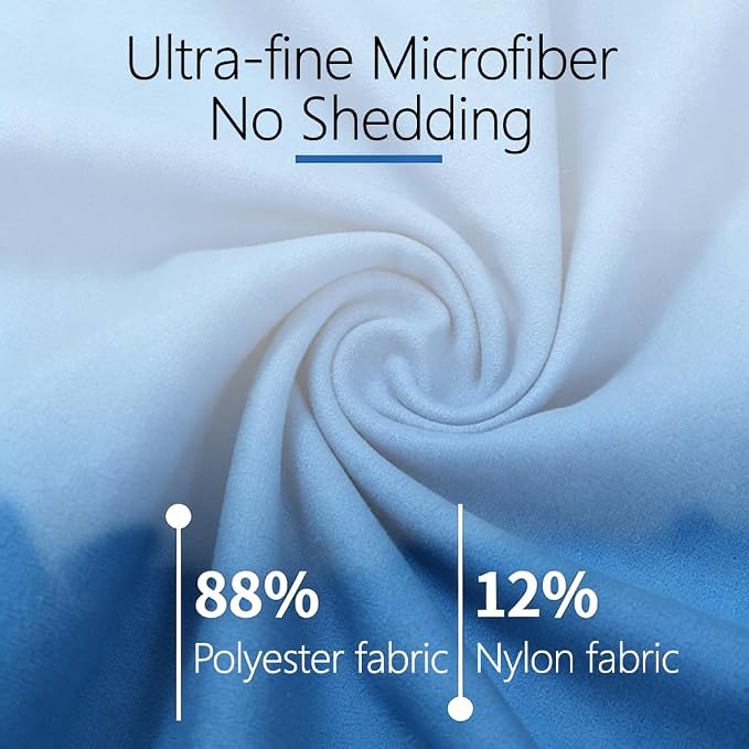 Hot Yoga Towel for Mat, Microfiber Yoga Mat Towel 71" x 31.5", Sweat Absorbent Quick Dry, Lightweight Gym Towel with Carry Bag for Yoga Pilates Workout(Lake Blue)