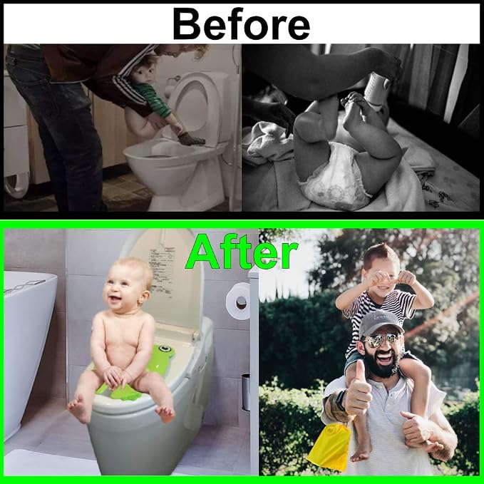 Travel Potty Seat for Toddler - Folding Toilet Seat Cover Travel Potty Training seat for Baby Boy Girl Toddler Kid Upgrade 6 Non Slip Pad FABUDERFUL