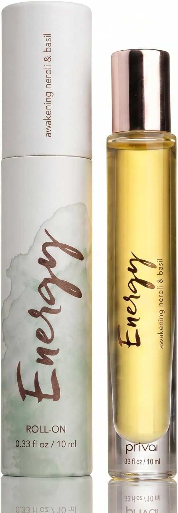 PRIVAI Neroli & Basil Essential Oil Roller Mini - Energy, 10 ML, Motivating Aromatherapy Blend for Mind and Body