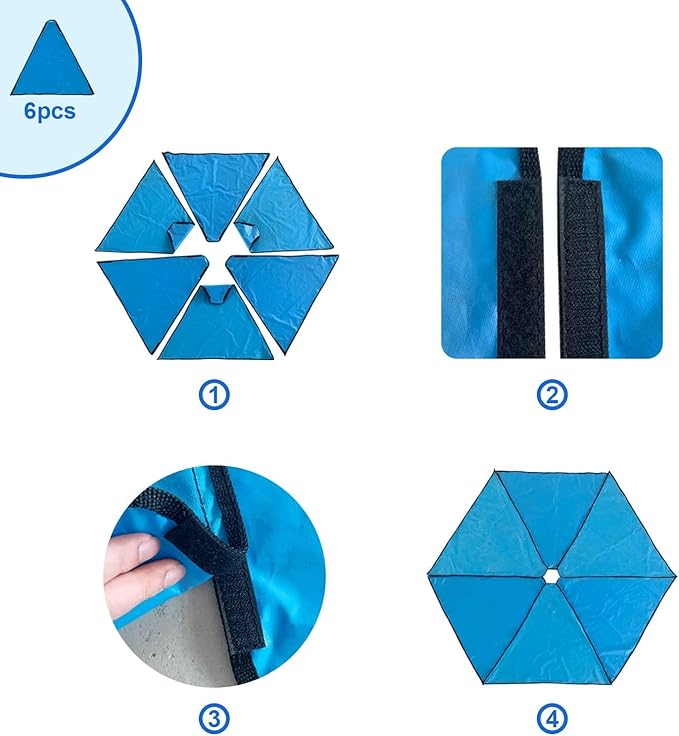 10ft Climbing Dome Canopy, UV-Resistant Play Tent Cover for Outdoor Play Equipment, Easy to Install and Washable (Blue Canopy Only)