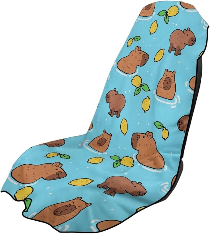INSTANTARTS Kapibara Car Seat Cover Protector Sweat Towel Multi-Functional Car Towel for Car Seat and Yoga