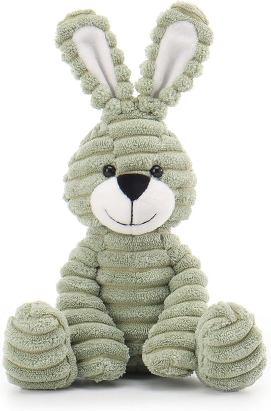 Apricot Lamb Corduroy Green Bunny Stuffed Animals for Kids, Soft Cute Plush Toys for Baby Girl and Boy, 6.3 Inches
