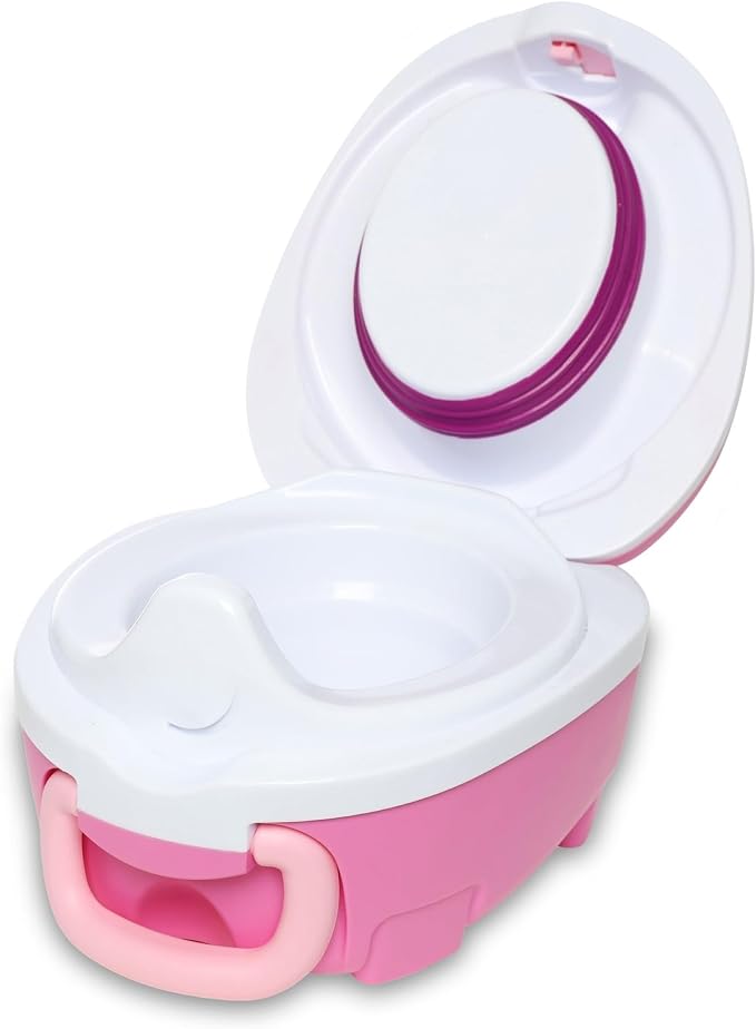 My Carry Potty - Pink Dragon Travel Potty, Award-Winning Portable Toddler Toilet Seat for Kids to Take Everywhere