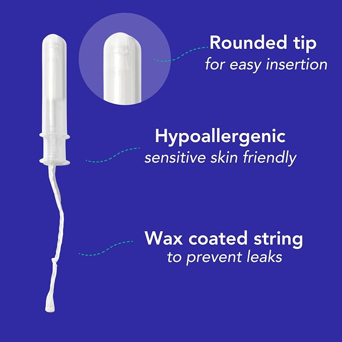 Marlow | Organic Cotton Tampons | Plant Based Applicator | Light 18 Count