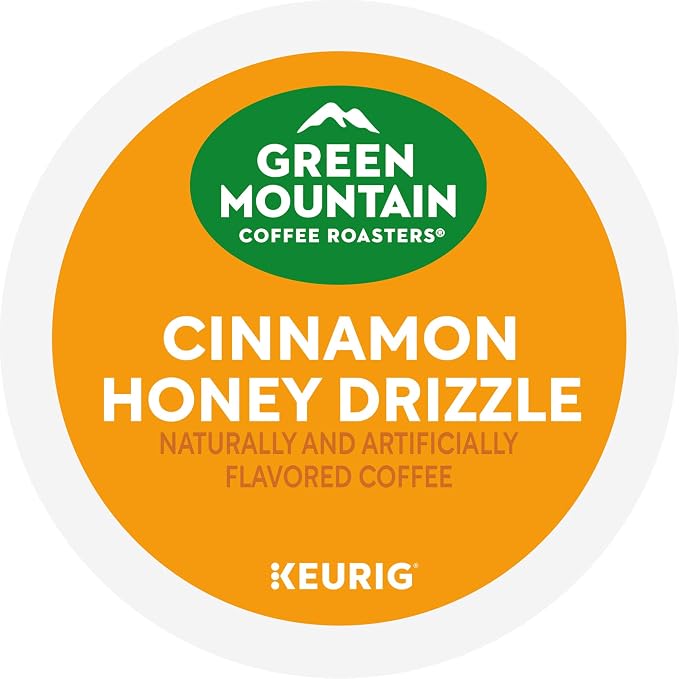 Green Mountain Coffee Roasters Cinnamon Honey Drizzle, Single-Serve Keurig K-Cup Pods, 6 Boxes of 10 (60 Count Total)