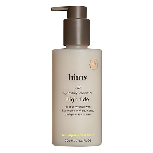 hims High Tide Hydrating Daily Cleanser - With Hyaluronic Acid & Squalane - Moisturizing, Non-Stripping Facial Cleanser - Gentle, pH Balanced, Sulfate-Free - 6.8 Fl Oz