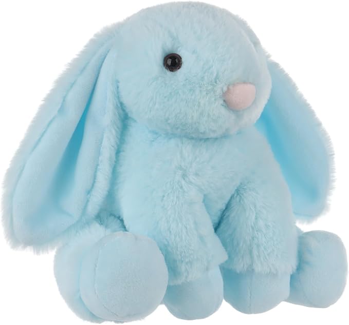 Apricot Lamb Toys Plush Light Blue Bunny Rabbit Stuffed Animal with Fluffy Soft Ears (Light Blue Bunny, 8 Inches)