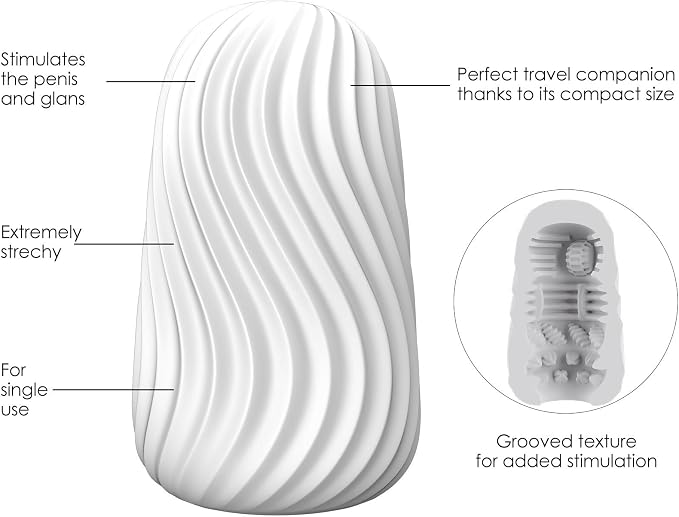 4pcs Masturbator Egg Set | Portable Pleasure Pocket Pussy Stroker with 3D Realistic Textured Vagina Ultra Stretchable Male Masturbator Sleeve (4pcs-Transparent), White