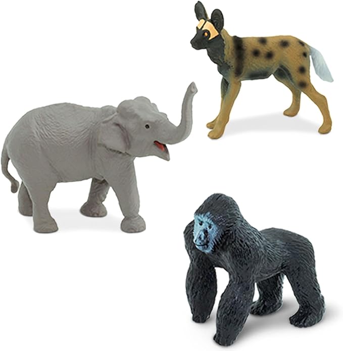 Safari Ltd. Endangered Species Toob - Figurines of Gorilla, Panda, Bengal Tiger, Orangutan, Rhino, Spider Monkey, Wild Dog, Elephant, Amur & Snow Leopard - Educational Toys for Boys, Girls & Kids 3+