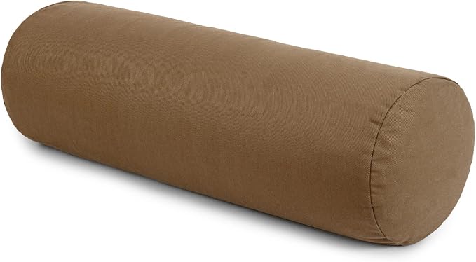 Yoga Studio Yoga Bolster | European Organic Buckwheat | (GOTS Certified) | with Removable Washable Cover