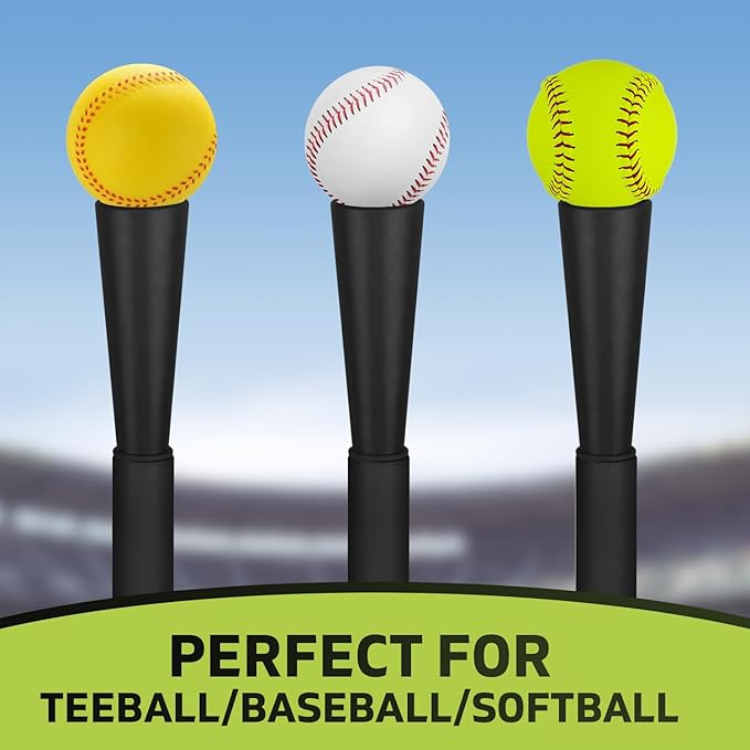Eastgoing Baseball Tee for Kids, Adjustable 19"-32" Height Telescopic Molded Rubber Tee, Batting Tee,Youth Hitting Tee, Softball Tee for Any Age Player Baseball Practice
