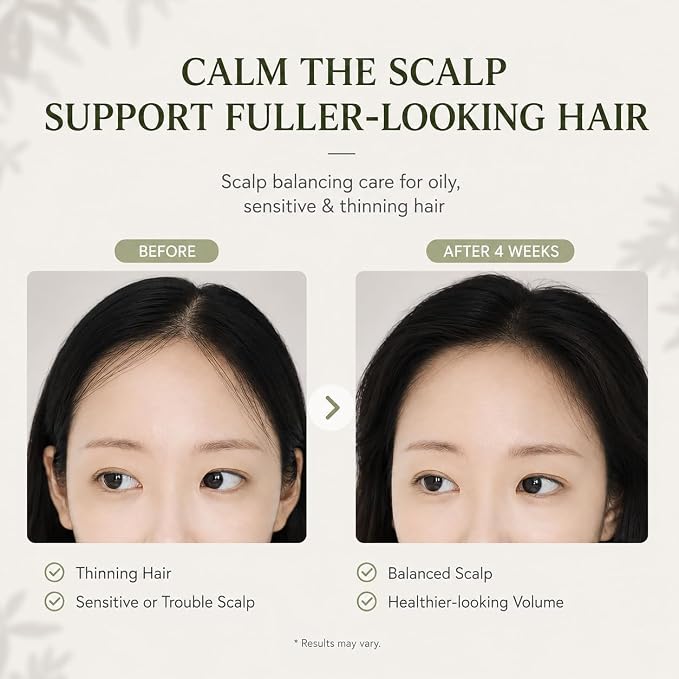 Re:pine Scalp Balancing Shampoo Bar - Balancing for Sensitive Scalp, Thinning hair | Korean Hinoki oil & Pine polyphenols, Rice Protein | Lightweight Volume, Sulfate-Free (4.2 oz)