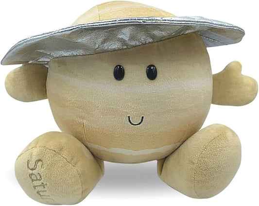 Celestial Buddies Saturn Buddy | 10" Soft Stuffed Plush, Embroidered Features, Fun Planet Facts Tag for Kids – STEM Learning, Educational Gift, Classroom & Homeschool Science Space Astronomy | 0+
