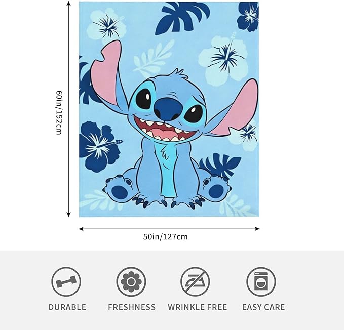 Cute Throw Blanket, Cartoon Printing Blanket, 50x 60 Inches Soft Cozy Flannel Fleece Blanket for Bed Couch Sofa Travel
