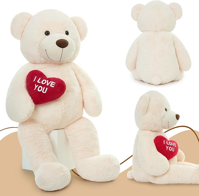 MaoGoLan Big Teddy Bear 6 Feet for Girlfriend - I Love You Red Heart Giant Stuffed Animal - Huge Valentines Plush for Boyfriend,Wife,Lover - Valentine's, Anniversary, Birthday