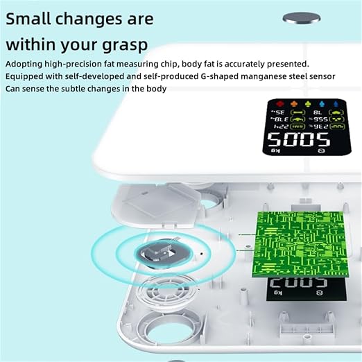 Ultra-Precision Digital Accurate Bathroom Smart Scale, Weighing Machine with All-in-One VA Display, Smart Bathroom Weighing Machine