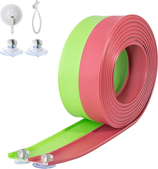 Flex Tracks 15 Ft for Kids Starter Set, Flexible Race Car Ramp Track with Suction Cups Compatible with Hot Wheels and Diecast 1/64th Cars for Ages 3 & Up (Green & Pink)