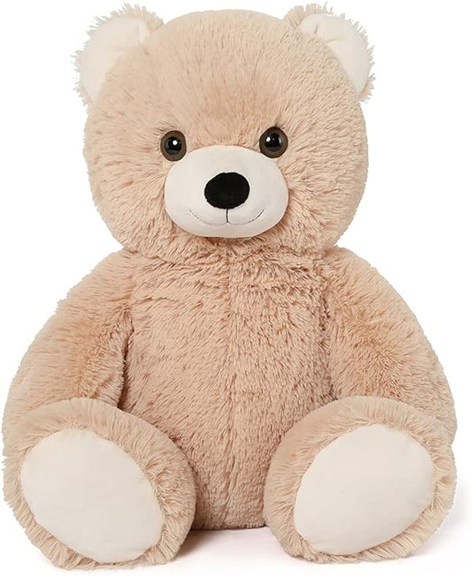 Tezituor 18 inch Teddy Bear Stuffed Animal, Big Tan Stuffed Bear Plush Toy Hugging Soft Bear Plush Bady Pillow Valentines Day Birthday Gift for Girlfriend Kids