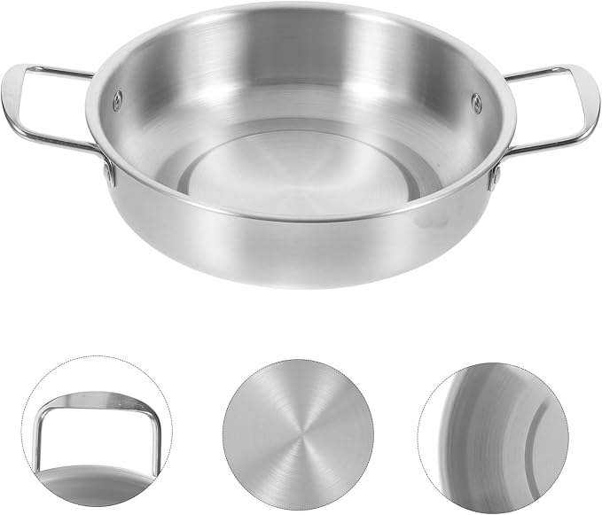 Stainless Steel Ramen Pot with Ergonomic Handles Capacity Korean Soup and Noodle Pot for Cooking Camping and Outdoor Use Easy to Clean Anti-scald Design