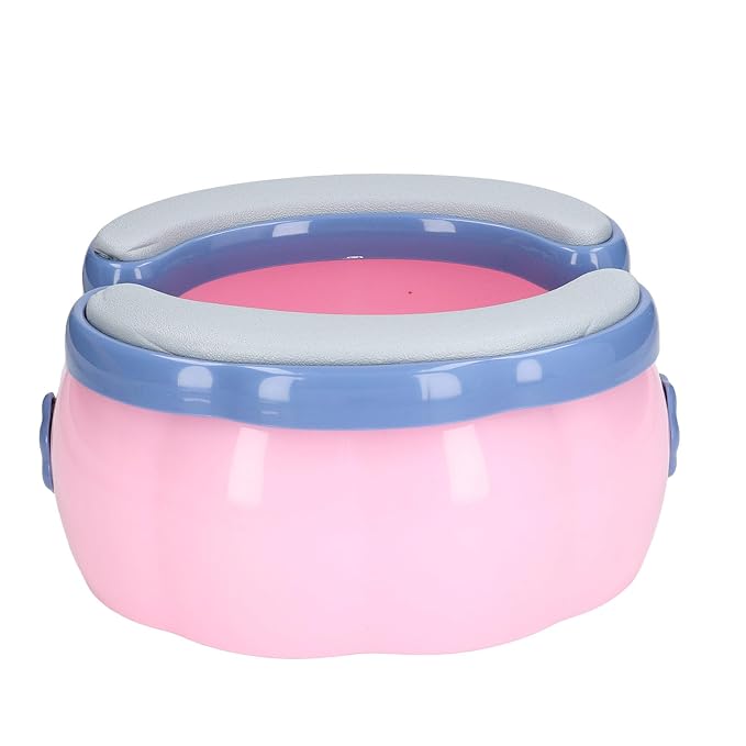 Semme Foldable Travel Potty for Toddlers Portable Hygienic Kids Emergency Toilet with 20 Bags PU Soft Pad Storage Bag Ideal for Road Trips Camping Potty Training (Style 2)