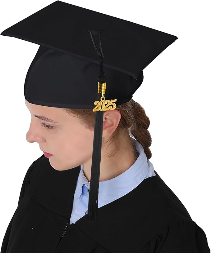 GraduationMall Matte Graduation Gown Cap Tassel Set 2025 for High School and Bachelor