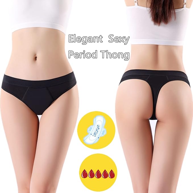 Period Underwear for women 20ML Heavy Flow Absorbent thong Leak Proof Period Thongs,Period Panties Tangas