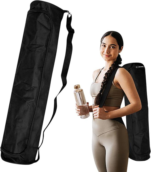 Yoga Mat Bag, Full-Zipper Yoga Mat Carrier with Adjustable Strap, Waterproof Stylish & Functional Fitness Mats Holder for Class Travel, Exercise Storage Carrier Bag for Women & Men