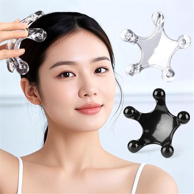 Trigger Point Massage Tools, 2 Pack Easier Grip Star Shaped 5 Legged Pressure Point Handheld Massage Tool for Deep Tissue Pain Relief, Suitable for Full Body (Transparent)