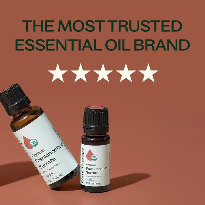 Plant Therapy Organic Frankincense Serrata Essential Oil 100% Pure, USDA Certified Organic, Undiluted, Natural Aromatherapy, Therapeutic Grade 30 mL (1 oz)