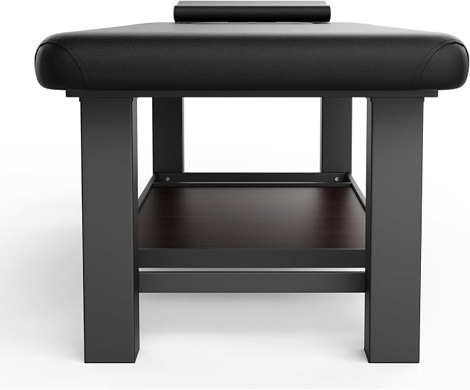Dolonm 700LBS Heavy Duty Stationary Massage Table with Open-Chest & Headrest for Treatment, Physical Therapy, Spa Facial Professional Massage Bed, Thickening Metal Frame - Fixed Backrest