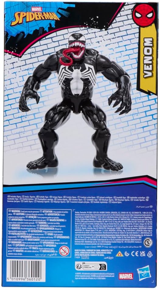 Marvel Spider-Man Titan Series Venom Deluxe Action Figure, 12-Inch-Scale (30 cm) Super Hero Toys for Kids Ages 4+