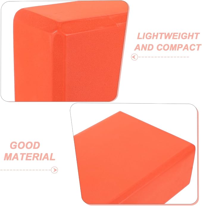 Milisten Yoga Block Brick High Density Eva Yoga Block for Pilates Stretching Gym Workout and Exercise Support Anti-Slip Lightweight Stable Grip 8.97 X 5.98 X 2.99 in Orange