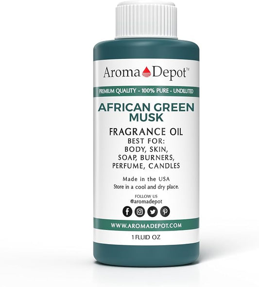 African Green Musk 1 oz. / Perfume/Skin Oil Our Interpretation, Premium Quality I Uncut I Fragrance Oil I Scented Oil I Add Aroma to Your DIY Projects I Skin Safe