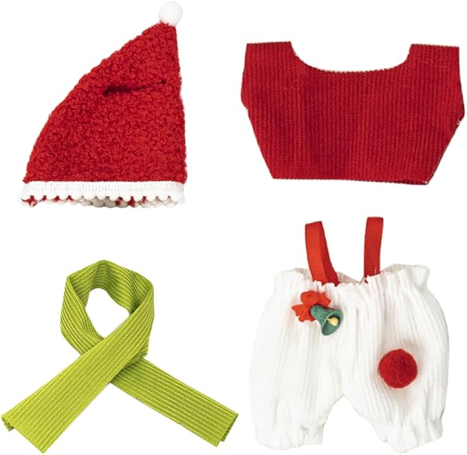 Clothes for 17cm Dolls(NO Doll) Outfit with Accessories Suit Cute Stylish Dress Up Set Christmas Set