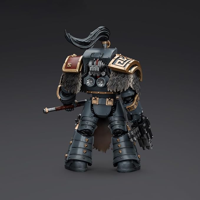 JOYTOY Warhammer 40K 1/18 Action Figure Space Wolves Varagyr Wolf Guard Squad Varagyr Terminator 3 The Horus Heresy 5.59 inch Collection Model