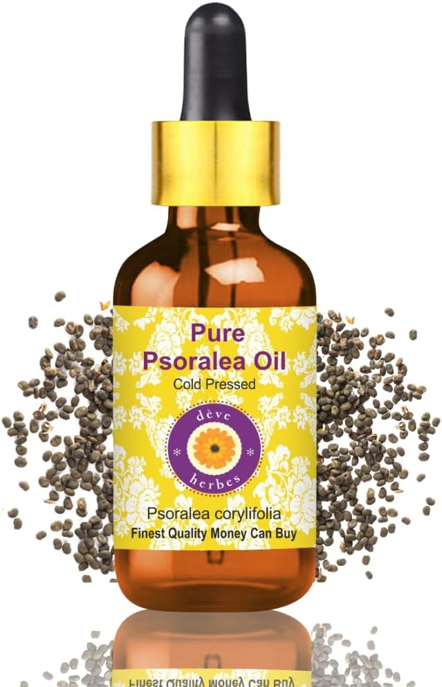 dève herbes Pure Psoralea Oil (Psoralea corylifolia) with Glass Dropper Cold Pressed 5ml (0.16 oz)