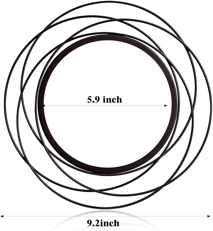 3 Set Round Mirrors for Wall Decor Living Room Bedroom Bathroom Dining Room Metal Circle Mirror Set Boho Decorative Sunburst Wall Art Accent Entryway - Black 9.5 in
