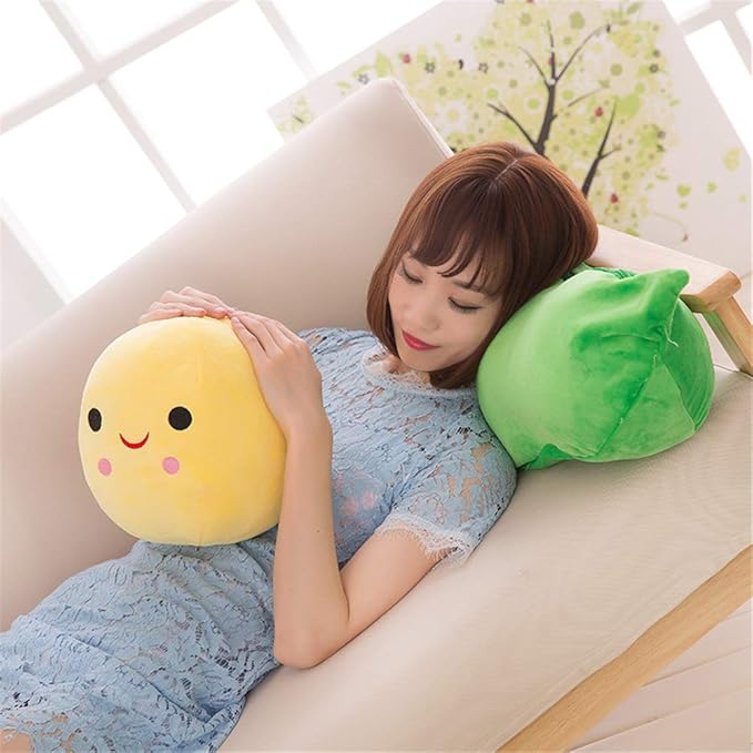 Giant Peas in A Pod Plush Toy Pea Pod Pillow Cute Pea Stuffed Toys Plant Doll Various Sizes (Yellow Beans,35.4''/90cm)