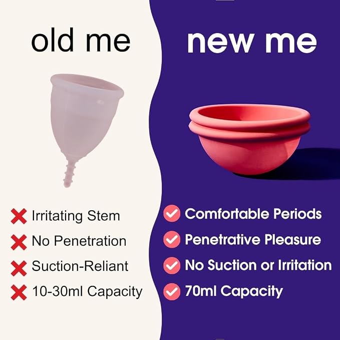nixit Menstrual Disc | Ultra-Soft Medical-Grade Silicone | Reusable | Holds 2X Period Cup or 6 Tampons | 12-Hour Protection | Light & Heavy Flow | Menstrual Cup, Pad & Tampon Alternative