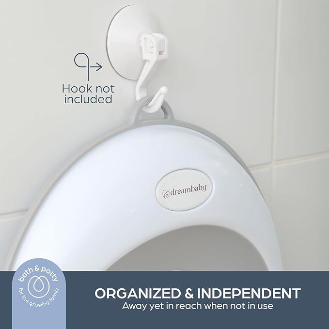 Dreambaby Non-Slip Potty Training Seat, Soft & Comfortable, Easy to Clean, Travel-Friendly, for Toddler Boys and Girls, Fits Round & Oval Toilets