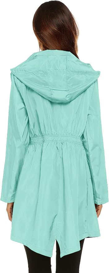 Lomon Women Waterproof Lightweight Rain Jacket Active Outdoor Hooded Raincoat