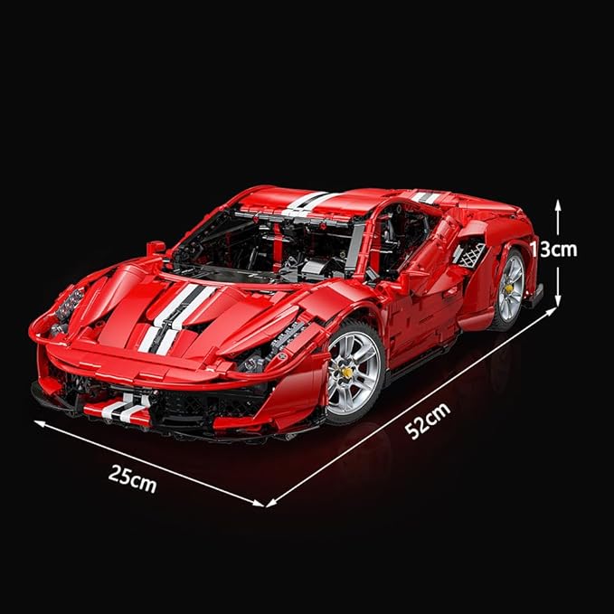 Master C61042W Super Car Building Kit, MOC Remote Control Car, 1:8 RC Collectible Scale Model Technique Car Blocks Set for Adults (3187 PCS)